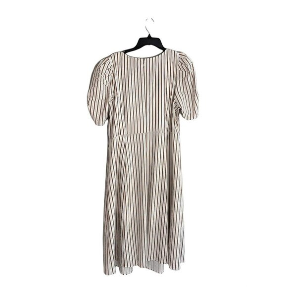 Danielle Bernstein Brown Black Stripe Midi Slit Dress Sweetheart sz 18W NEW - Picture 2 of 8